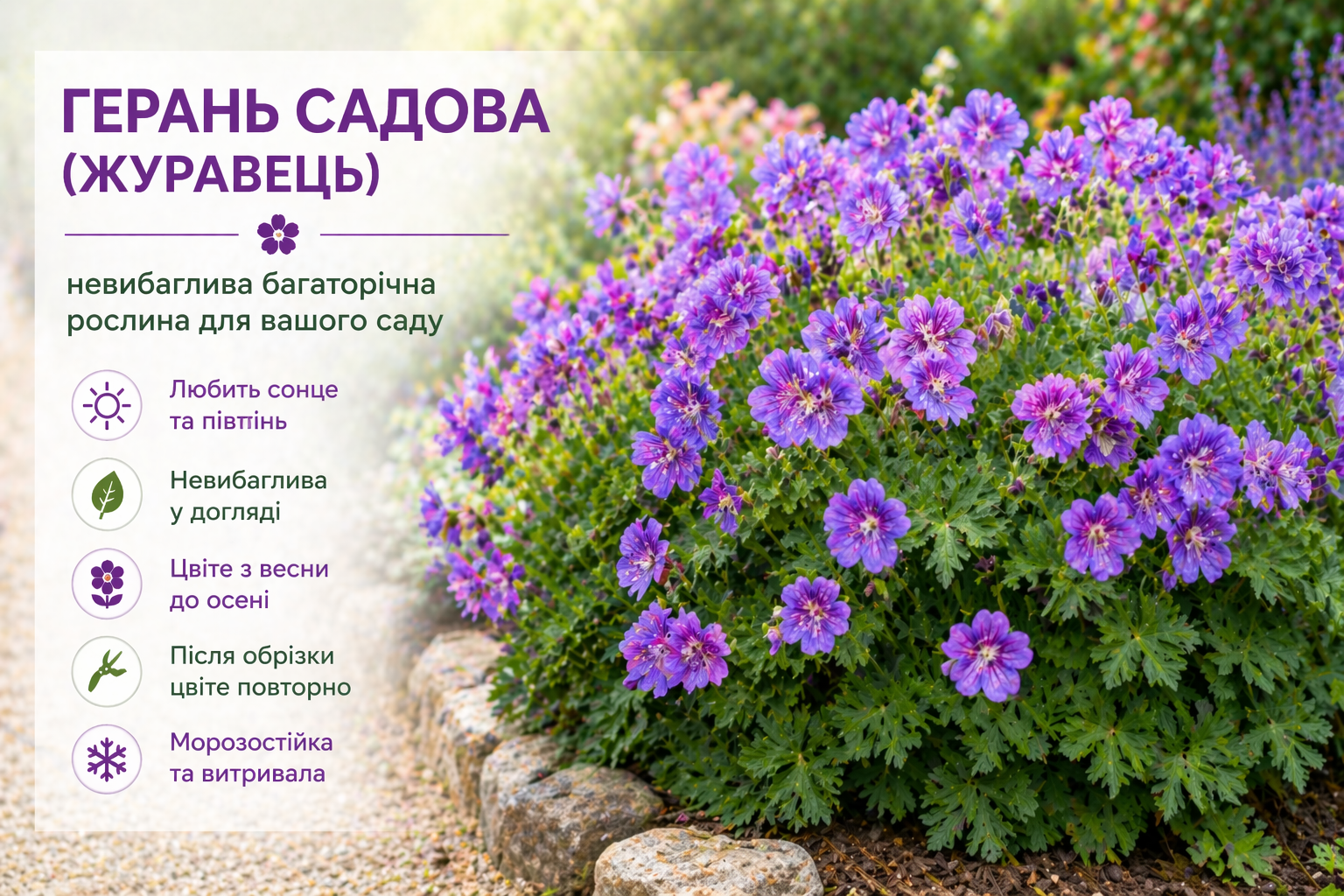 герань садова (журавець) догляд