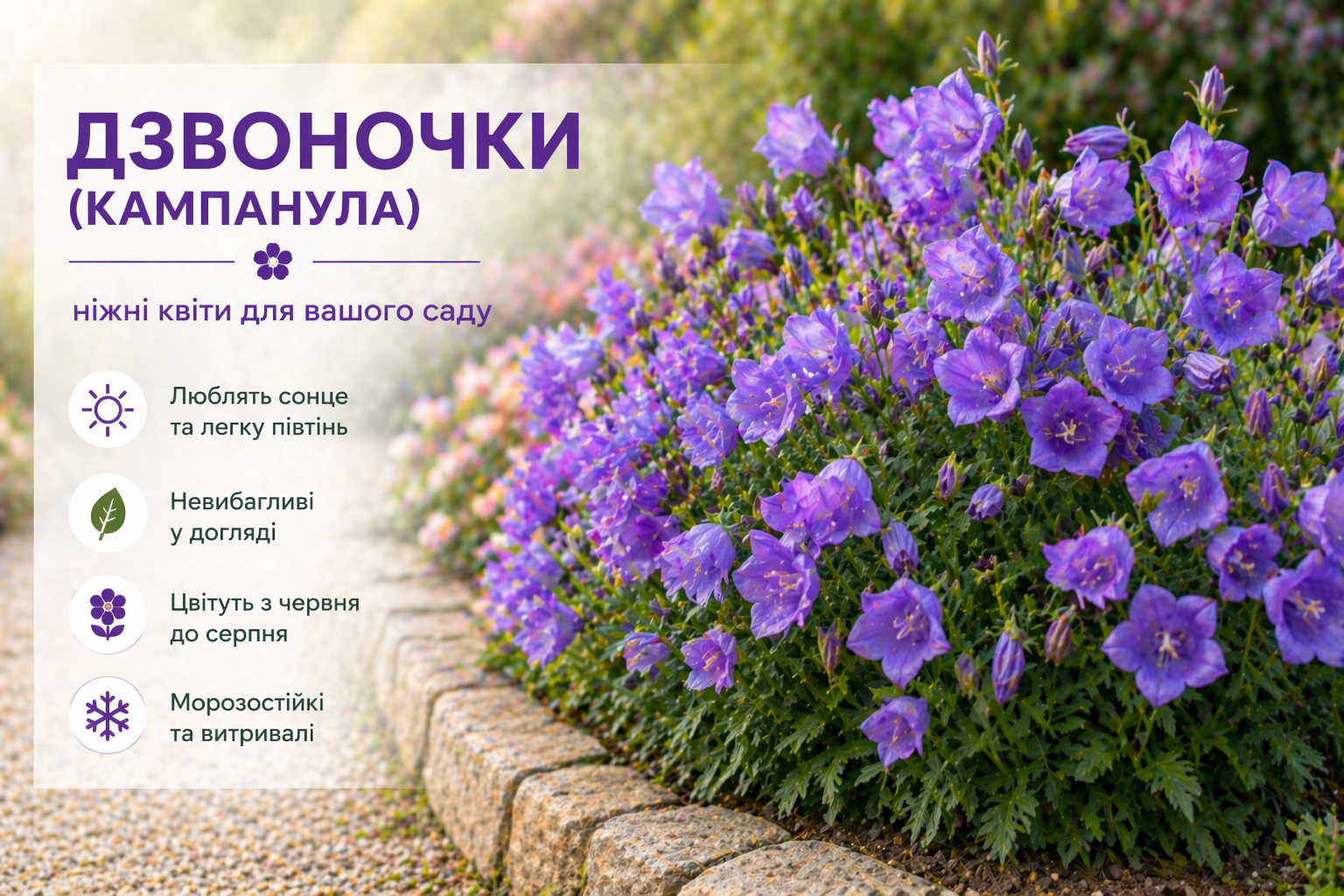 Дзвіночки (кампанула) догляд