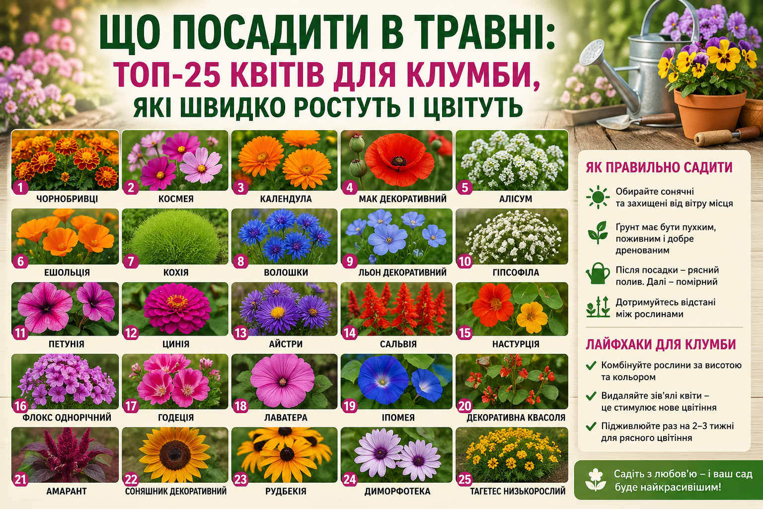 які квіти в травні садити