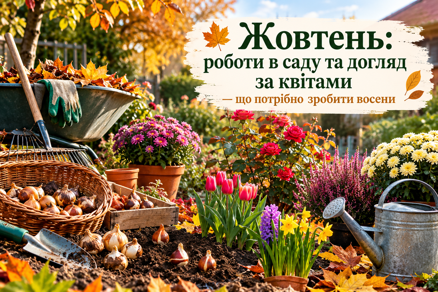 жовтень, роботи в саду